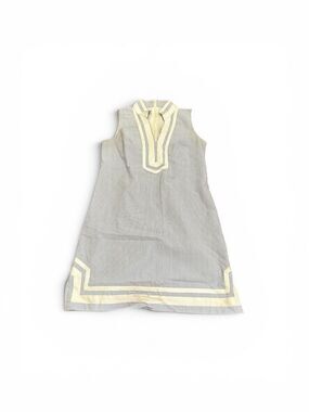 ELIZA J Blue Stripe Sleeveless Shift Mini Dress In White Sky Size 6